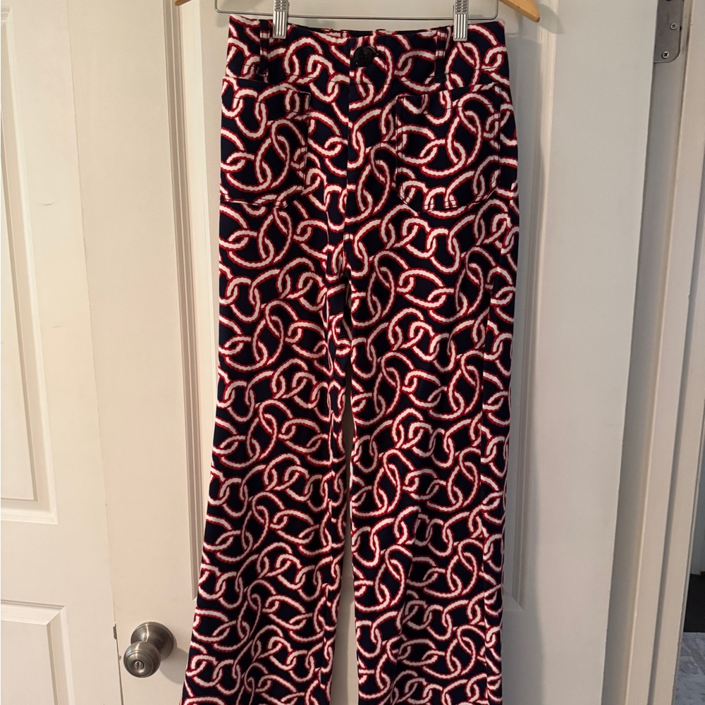 Maeve (Anthropologie) Colette cropped wide leg ponte pants